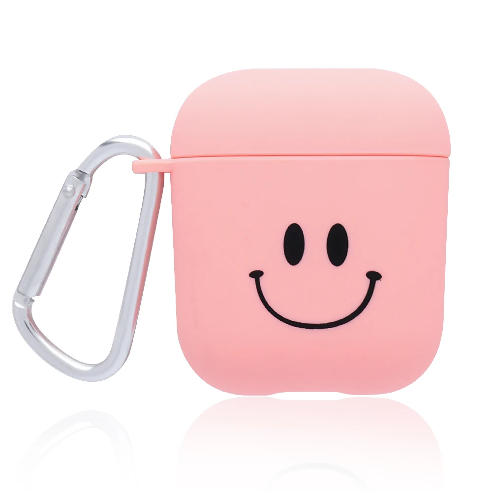 Для Air Pods сумки английские милые слова буквы улыбка матовый ПК Жесткий Чехол для Airpods 1 2 беспроводной Bluetooth наушники крышка - Color: 01