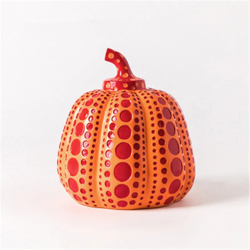 Нордическая Смола Yayoi Kusama точка волны Тыква ремесленник скульптура украшение креативный Кофейня красочный Декор X2674 - Цвет: Многоцветный