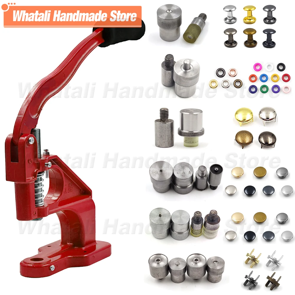 Presse à Main Machine à Oeillet Poinçon Rivet Presse à Bouton-Pression Presse à Main Rivet