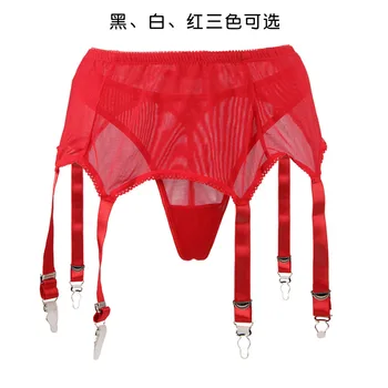 

Europe and America Large Size Sexy Lingerie Sexy Gauze Adjustable Metal Buckle Anti-slip Garter 5182