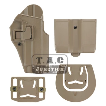 

Tactical CQC Serpa Quick Right Hand Paddle Belt Loop Pistol Gun Holster w/ Magazine Pouch Mag Case For Sig Sauer P226 P229
