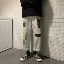 Осенние брюки с дырками, мужские Модные повседневные штаны, мужские уличные свободные штаны в стиле хип-хоп, прямые рабочие брюки, мужские S-3XL