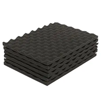 

6PCS Black Acoustic Eggshell Foam Sound Absorption Treatment Panel Tile 40X30cm
