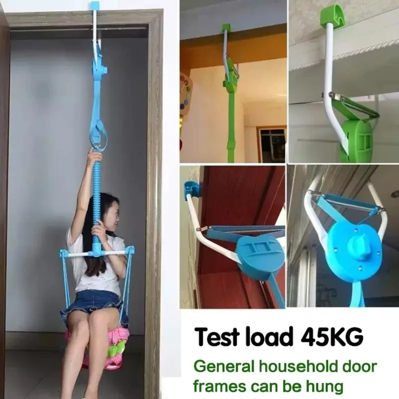 Baby Swing Bouncing Chair Toddler Indoor Multifunctional Hanging Seat Toy with Height Adjustable Jumping Fitness Frame Walk Belt 2
