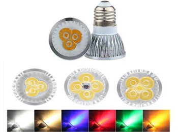 

lighting E27 Spotlight Dimmable E27 LED Lamp 3W 4W 5W 110V 220V Red green blue Lampada LED Bulbs light Spot Candle