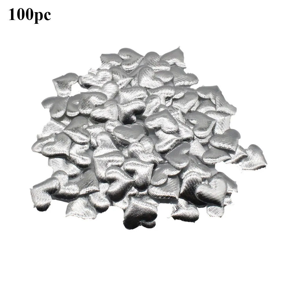 3.5cm silver 50/100/200 шт сердце Форма ручной пледы свадебные конфетти Цветной Бумага Конфетти Свадебные Обручение стол посыпать Цветы украшения - Цвет: 3.5cm silver