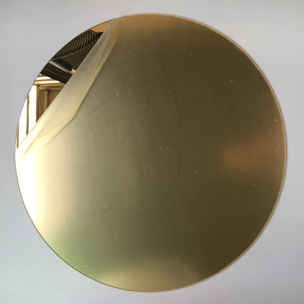 25 шт. OD400x1mm акриловый Золотой зеркальный круглый пластиковый PMMA домашний отель декоративное стекло Miroir Фреска Dekor Ayna не легко сломать - Цвет: Gold mirror