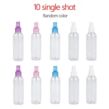 

10pcs Transparent Empty Spray Bottles 100ml Plastic Mini Refillable Container Empty Cosmetic Containers Random Color