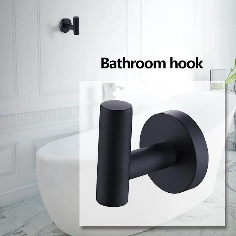 Stainless Steel Bathroom Hardware Towel Rack Bathroom Kitchen Toilet Wall-mounted Paper Holder Bar Hook All-purpose Rack Holder
