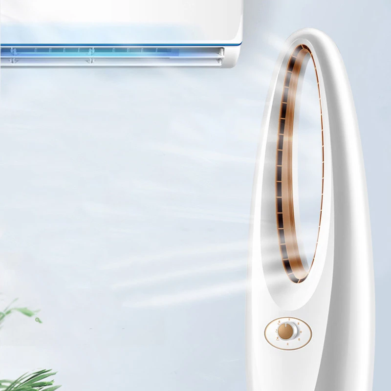 Household Silent Leafless Fan Shaking Head Remote Control Tower Fan