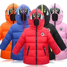 Детская куртка для мальчиков и девочек зимнее пуховое пальто теплые лыжные костюмы для малышей, верхняя одежда детский зимний комбинезон с капюшоном, стеганая куртка, парка