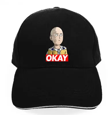 

2019 Summer Pop Japanese Anime Cartoon Embroidery ONE PUNCH-MAN Saitama Baseball Cap Streetwear Cotton Sun Dad Hat for Men Women