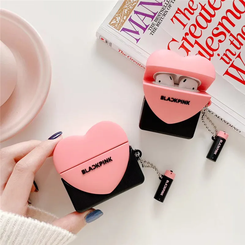 Силиконовый чехол для airpods pro 3 мягкий AirPods 2 1 с объемной розовой помадой и