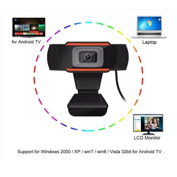 

1080P HD webcam built-in HD microphone 1920 x 1080p USB plug conference online course game live broadcast suitable for PC laptop