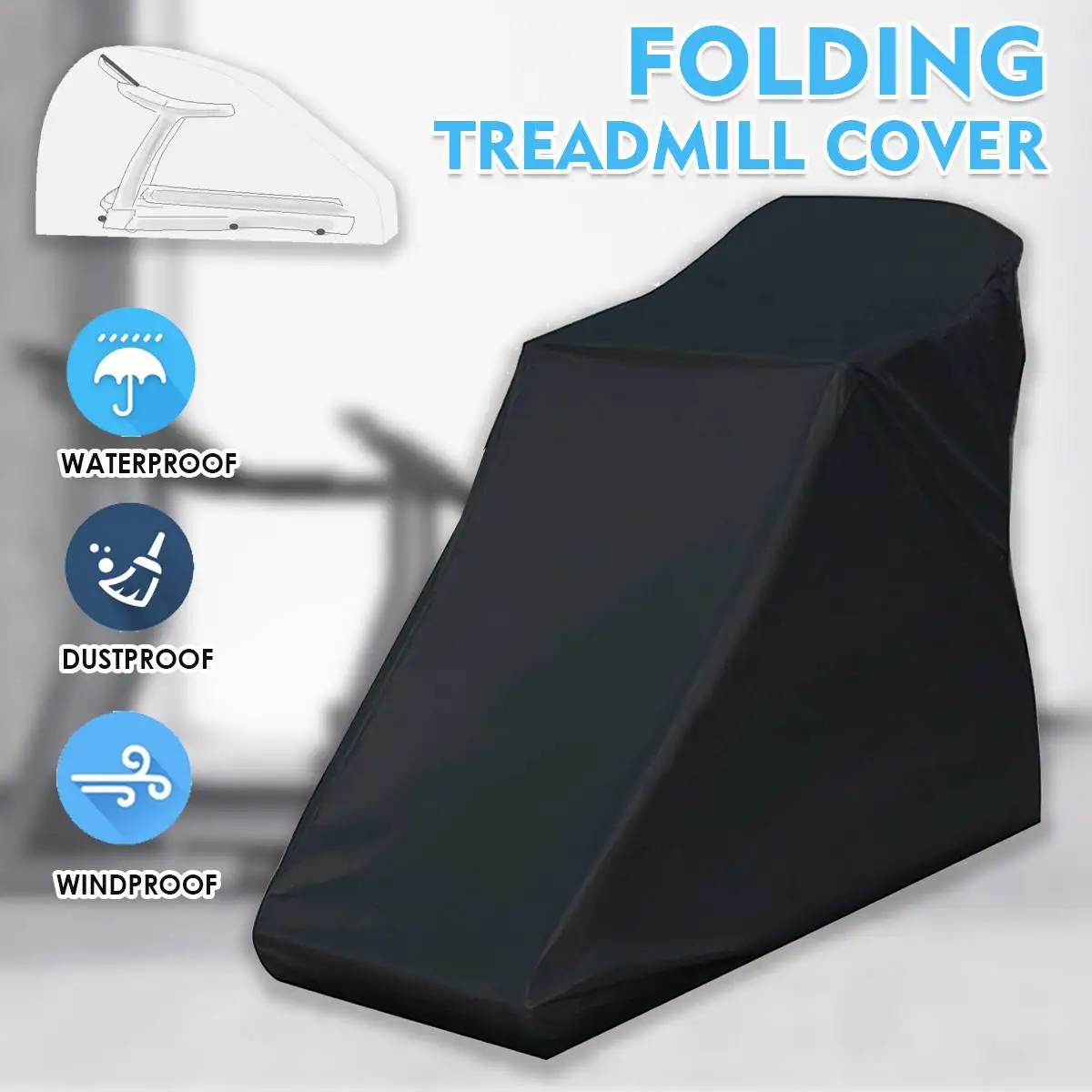 Treadmill Cover Indoor Outdoor Running Jogging Machine Waterproof Dust Covers Shelter Sun UV Protection Storage Bag | Дом и сад