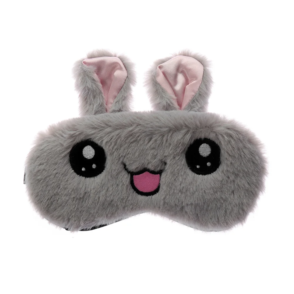 Style 03 1PC Eye Cover Shade Plush+Cotton Rabbit Cartoon Animal Sleeping Soft Eye Masks Blindfold Relax Nap Sleeping Aid Eyepatch Tools - Цвет: Style 03