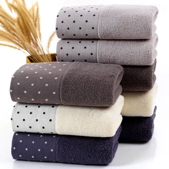 

Urijk Hot 1PC Hottest Dots Print Face Towel Thicker Soft 100% Cotton Easy To Absorb Face Towel 34*75cm Solid Adult Drop Shipping