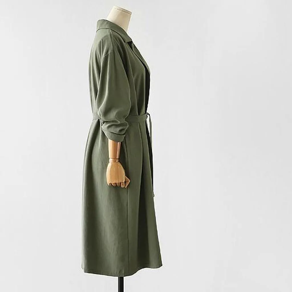 KANCOOLD пальто для женщин, для работы, одноцветные, винтажные, зимние, офисные, с карманами, с длинным рукавом, повседневные, модные, новые пальто и куртки для женщин 2019Sep26