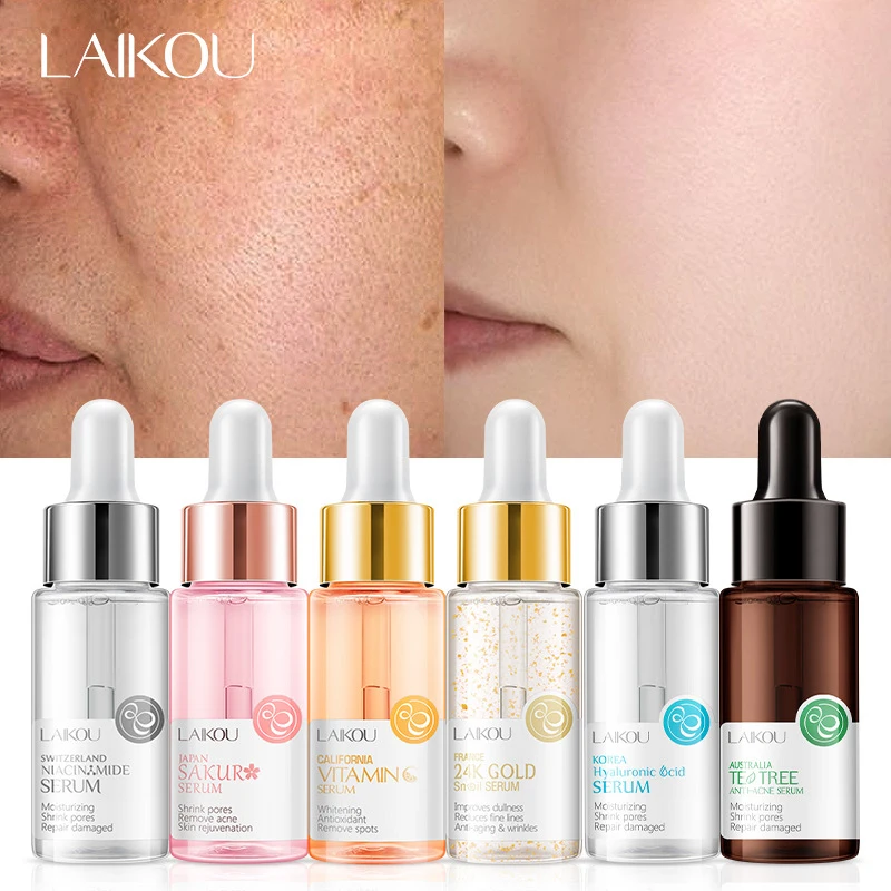 5 Styles Face Serum Essence Whitening Oil Control Anti-Aging Hyaluronic Tea Tree Acid Pure Vitamin C Skin Care Dropship TSLM1 | Красота и