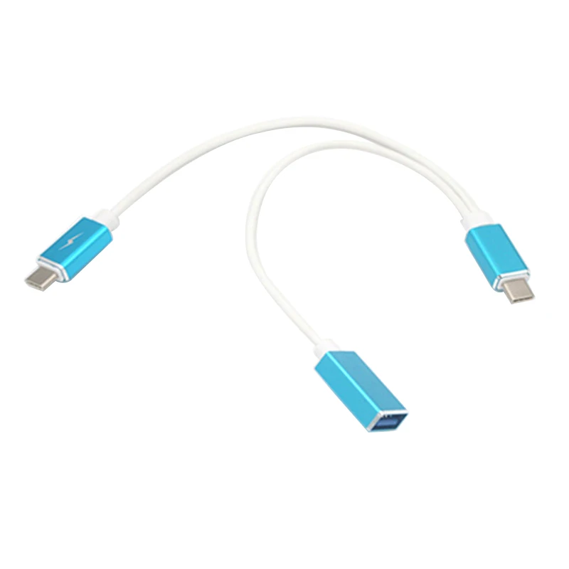 Portable Lightweight Long 2 In 1 Type-c To OTG Data Transfer Adapter Cable Charge for Huawei for OPPO for Xiaomi Android Phone