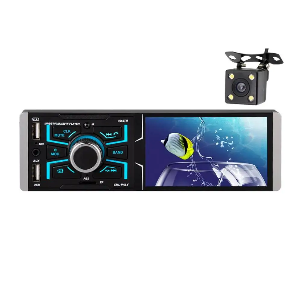 

12V / 24V Universal 4.1 Inch Car Mp5 Player 3Usb Cover Touch Screen 4 * 80W High Power Mp5 4061Tm Wireless Mp5 Player