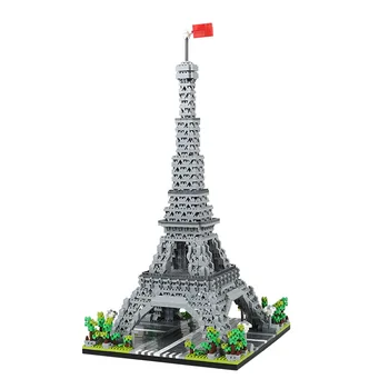 

3585Pcs Small Particle Building Blocks World's Famous Architecture 39CM Eiffel Tower Miniatures Bricks Toys for Children LZ8002