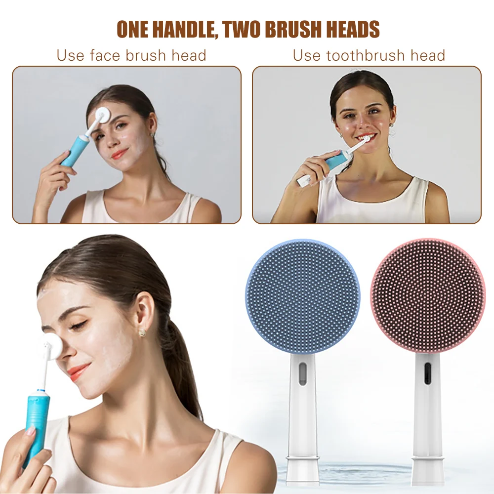 Facial Cleansing Brush Head Suitable For Oral-B Electric Toothbrush Face Skin Care Tools Facial Massager Cleanser Brush Heads Facial Cleansing Brush Head Suitable For Oral-B Electric Toothbrush Face Skin Care Tools Facial Massager Cleanser Brush Heads