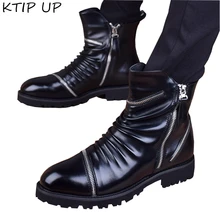 Новинка; мужские Ботинки martin; Мужская обувь; ботинки в байкерском стиле для взрослых; Теплые ботильоны; сезон осень-зима; мужская обувь