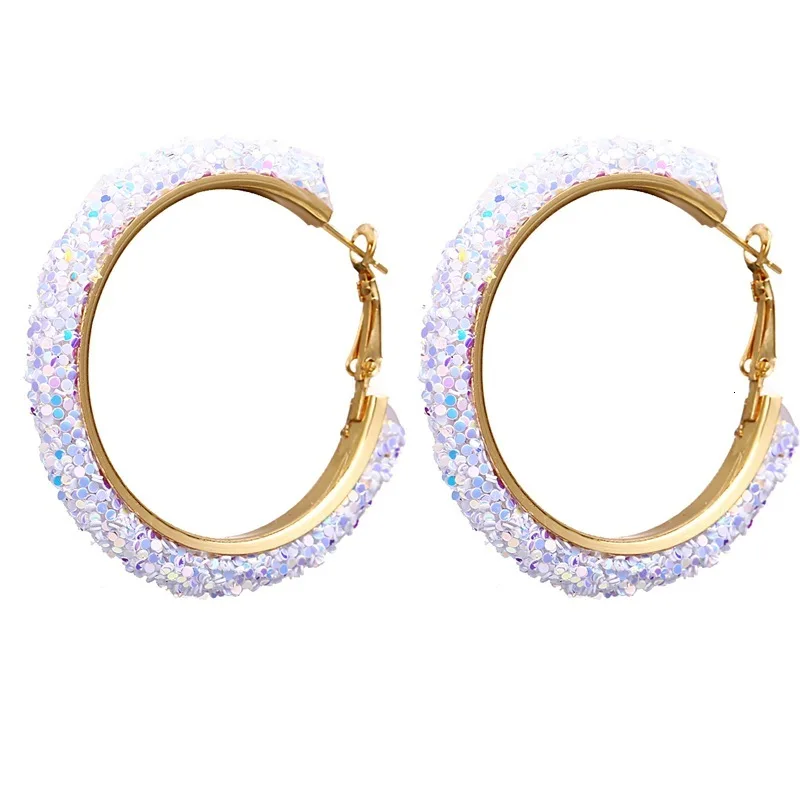 Jouval, большие круглые жемчужные серьги-кольца для женщин, увеличенные большие круглые серьги-кольца, модные ювелирные изделия, женские баскетбольные серьги - Окраска металла: E2426-10