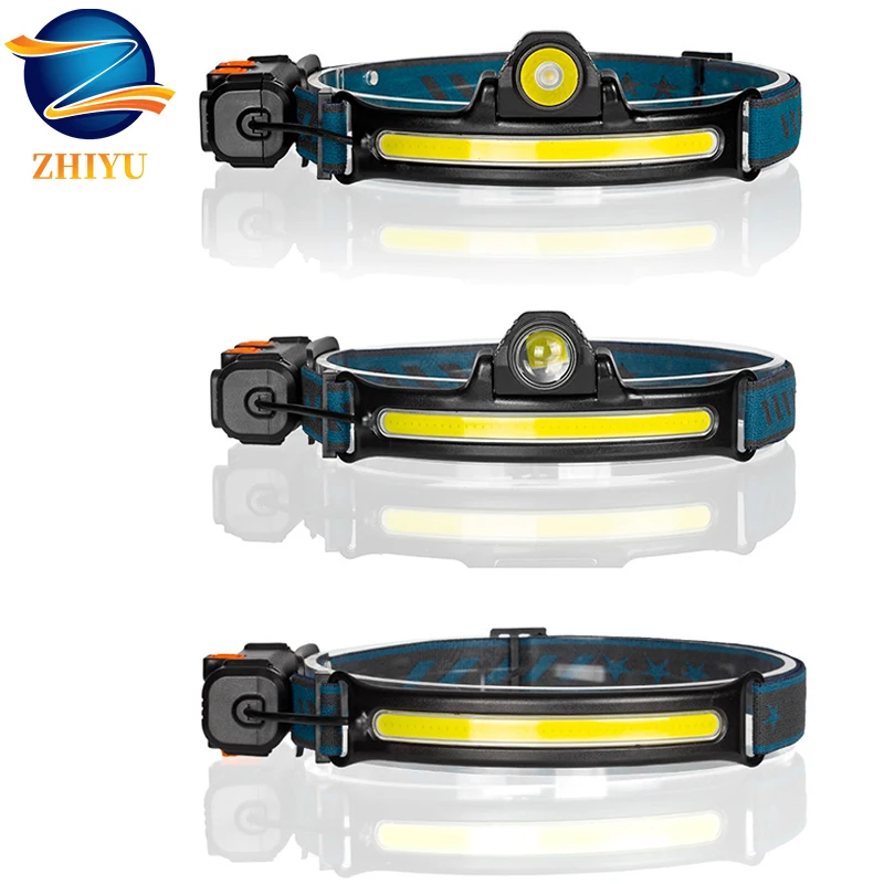 New Style USB Rechargeable Sensor Headlamp XPG+COB Mini Multifunctional Built-in battery Outdoor Fishing Flashlight | - Цена: 749,74 - 1 072,10 руб.