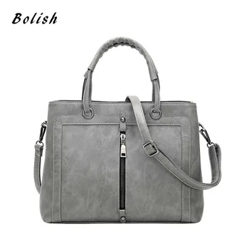 

Solid Shoulder Bags for Women Female Fashion Dames Tassen Lady Vintage Causal Handbag Girl PU Leather Crossbody Bag