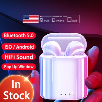 

i7s TWS Wireless Headphones Bluetooth Earphone Air Earbuds Sport Handsfree Headset With Charging Box For Apple iPhone Android