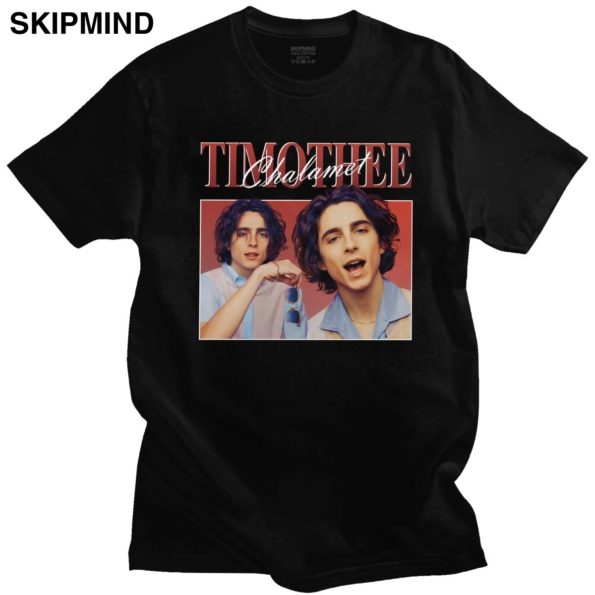 Винтаж тимоте Chalamet футболка Для мужчин ретро 90s 100% хлопок ТВ с футболкой