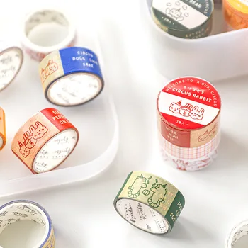 

Cute Animal Circus Series Masking Washi Tape Elephant DIY Decorative Adhesive Tape Diary Scrapbooking Sticker Bear