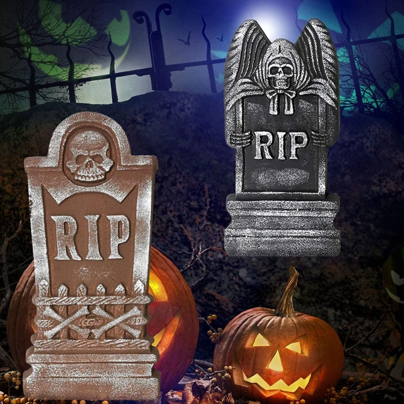ハロウィン泡rip墓地墓石墓石の装飾ヤードホラー装飾屋外休日の装飾1 Garden Statues Sculptures Aliexpress