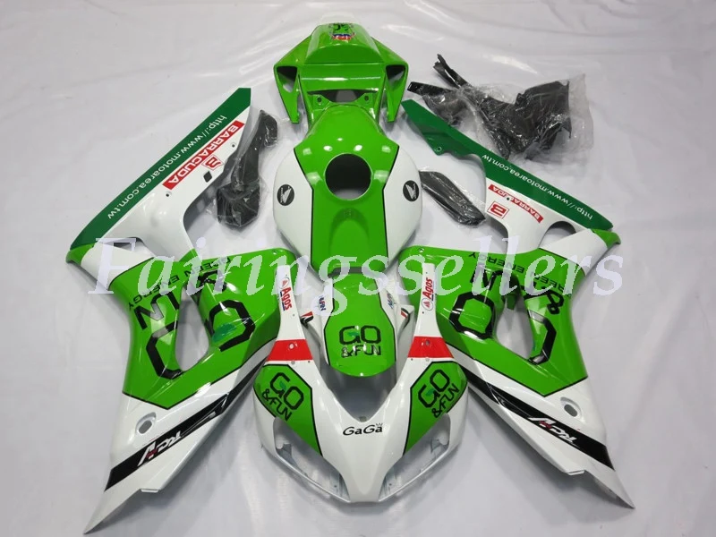Литьевая Форма ABS Полный комплект обтекателя Подходит для Honda CBR1000RR 06 07 2006 2007 1000RR Обтекатели зеленый и белый