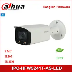 Dahua ip-камера IPC-HFW5241T-AS-LED 2MP полноцветная WDR Bullet AI сетевая камера starlight Поддержка POE