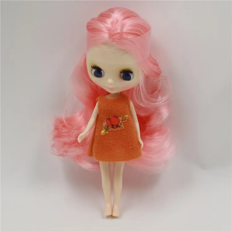 Мини-кукла Blyth 10 см BJD нормальная кукла тела, случайное платье, может изменить макияж, куклы+ платье+ сумка для хранения, детские игрушки для девочек