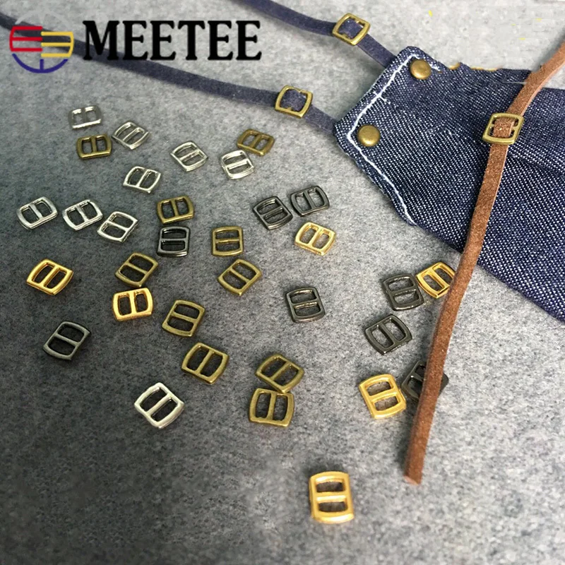Meetee 50/100 шт ID3mm Мини Tri-скользящая Пряжка детские игрушки кукла пояс двухщелевая Пряжка DIY ручной детская одежда аксессуары для декора