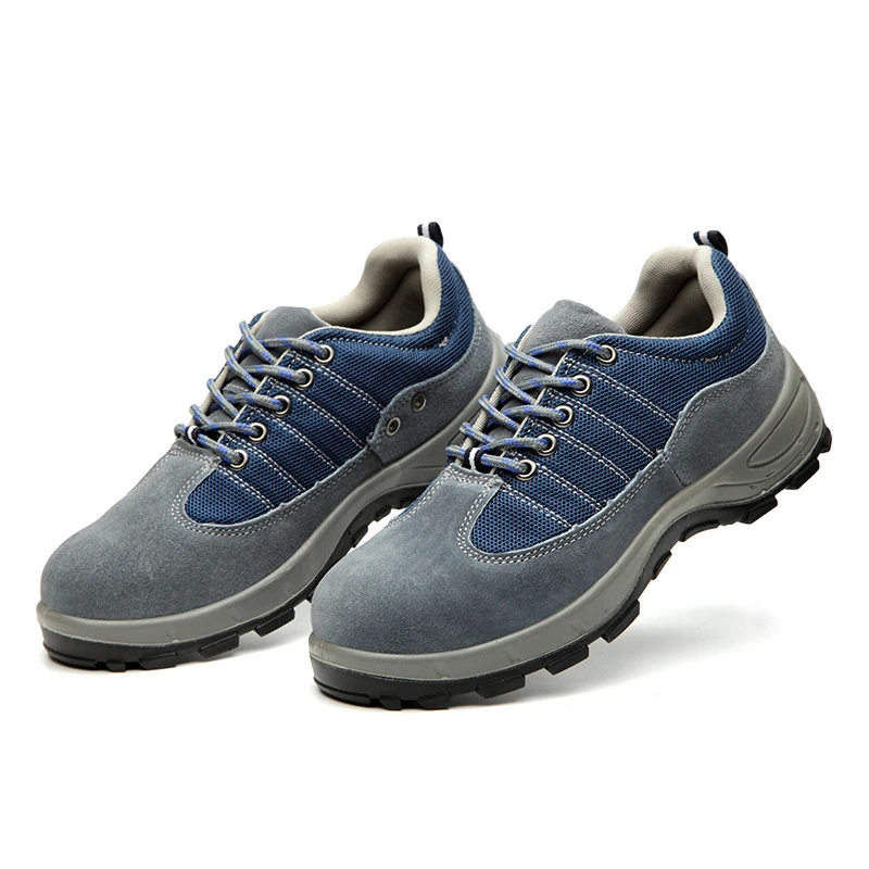 

Cow Suede Safety Shoes Men Women Steel Toe Sneakers Indestructible Work Shoes Lightweight Breathable Anti-slippery Work Boots