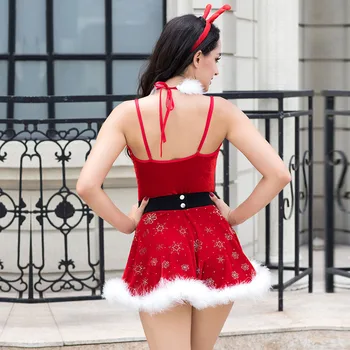 JSY Porn Underwear Sexy Women's Christmas Dress Cosplay Lingerie Hot Erotic Apparel For Sex Role Play Nightwear Porno Costumes 3
