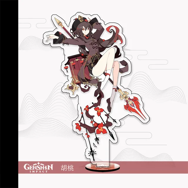 Anime Genshin Impact Stand Acrylic Figure Xiao Ganyu Hutao Kamisato Ayaka Beelzebul Model Plate Desk Decor Fans Collection Gifts 7
