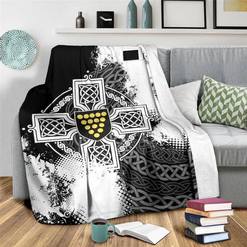 

Cornwall Celtic Cross Flannel Blanket 3D Print Soft Flannel for Children Adult Home Decor Bedspread Sofa Bedding Quilts