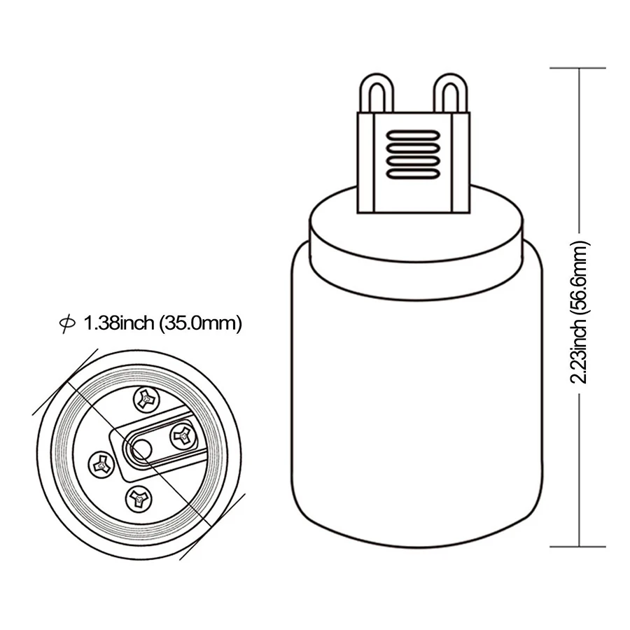 G9 к E27 патрон лампы Основание конвертера патрон лампы адаптер для светодиодной лампы прочный огнеупорный материал