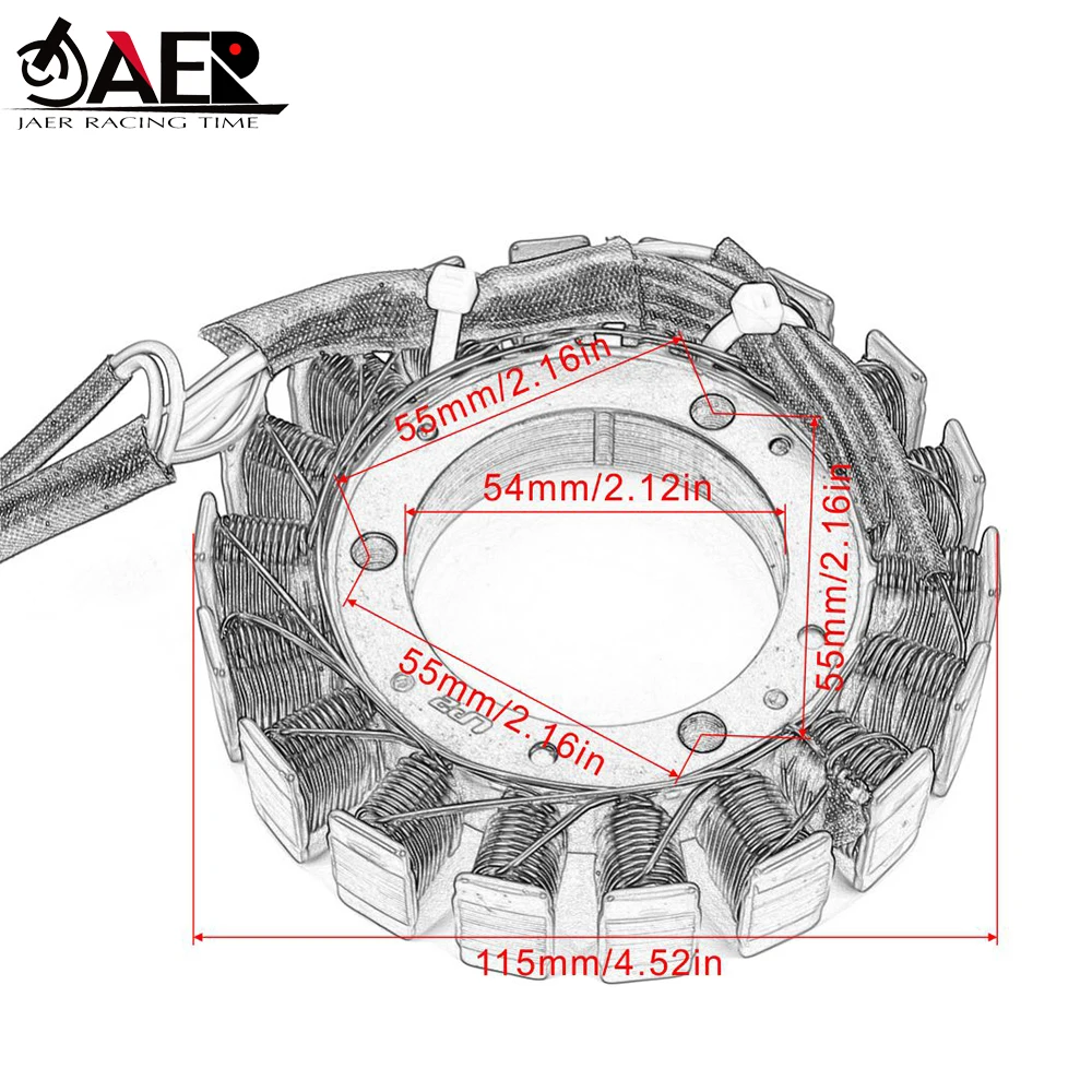 JAER статор мотоцикла катушки для Yamaha YFM350R RAPTOR 350 YFM40 YFM400F YFM400FH YFM40FBH YFM40FB YFM40FBE большой Медведь 400 2WD 4WD