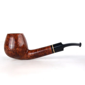 

Wooden Pipes for Smoking Briar Wood Pipe smooth Pipes Smoke Tobacco Cigarettes Filter Dismountable Handle Pipe #002-S 9MM FILTER