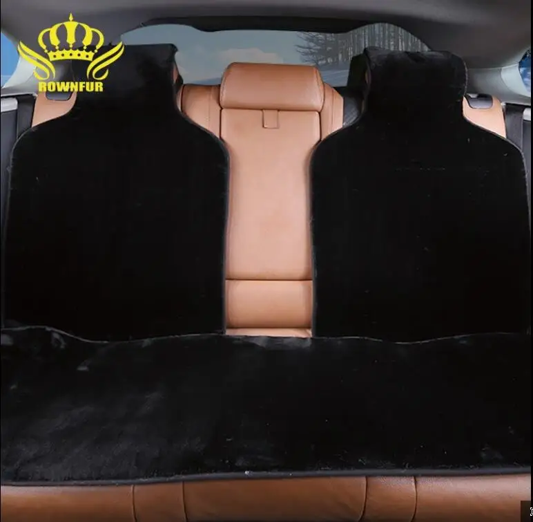 2 pc faux fur seat covers universal car seat covers avtochehol artificial Accessories Seat Cover black color 2016 sales i001-2