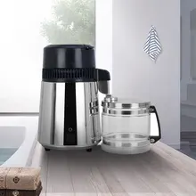 4L домашний Чистый Очиститель Воды дистиллированный очиститель дистиллятора фильтр из нержавеющей стали стеклянная банка угольный фильтр семья