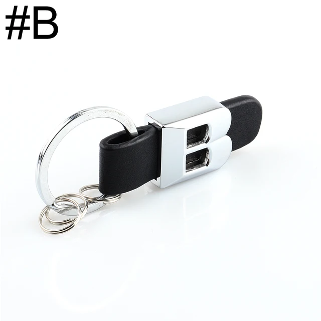 DSYCAR 3D Car Key Chain Metal Letter Leather Strap keychain For Mercedes Benz A B C D E G S Class Car Keychain leather Key Rings B