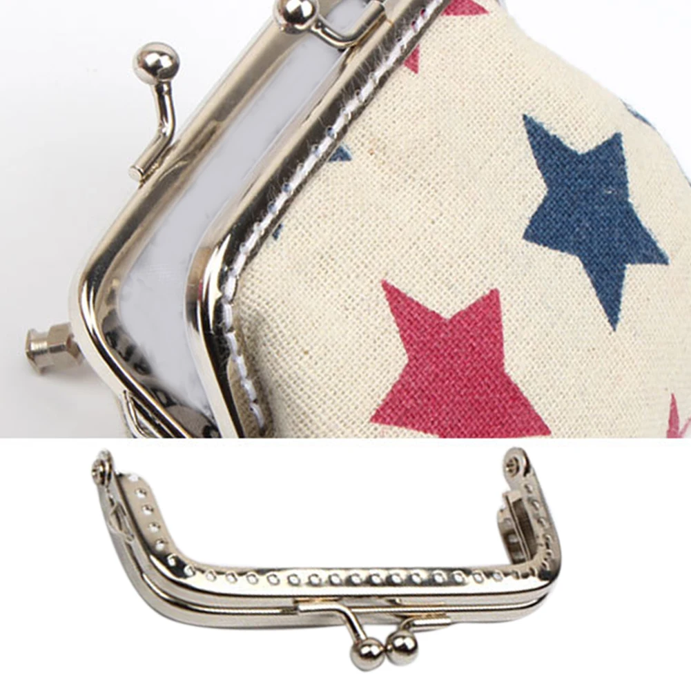 

5Pcs Metal Frame for Purse Bags Cluth Making Plating Kiss Clasp Lock Handle Craft For Wallet DIY Handbag Sewing Accessories
